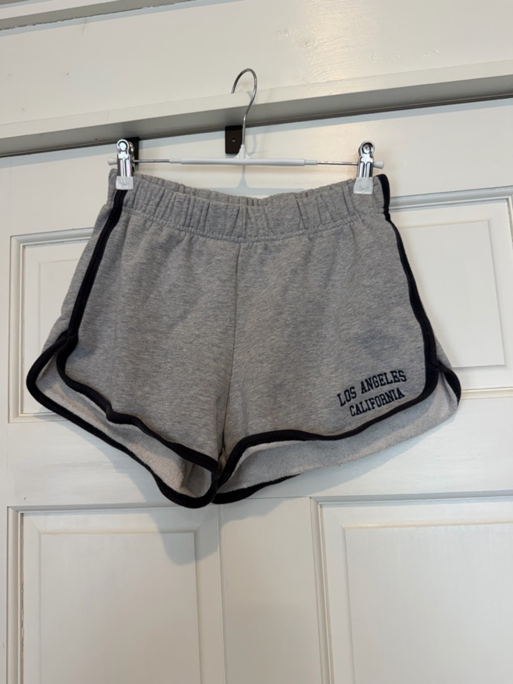 Brandy Melville Gray Athletic Shorts with Navy Trim Los Angeles California